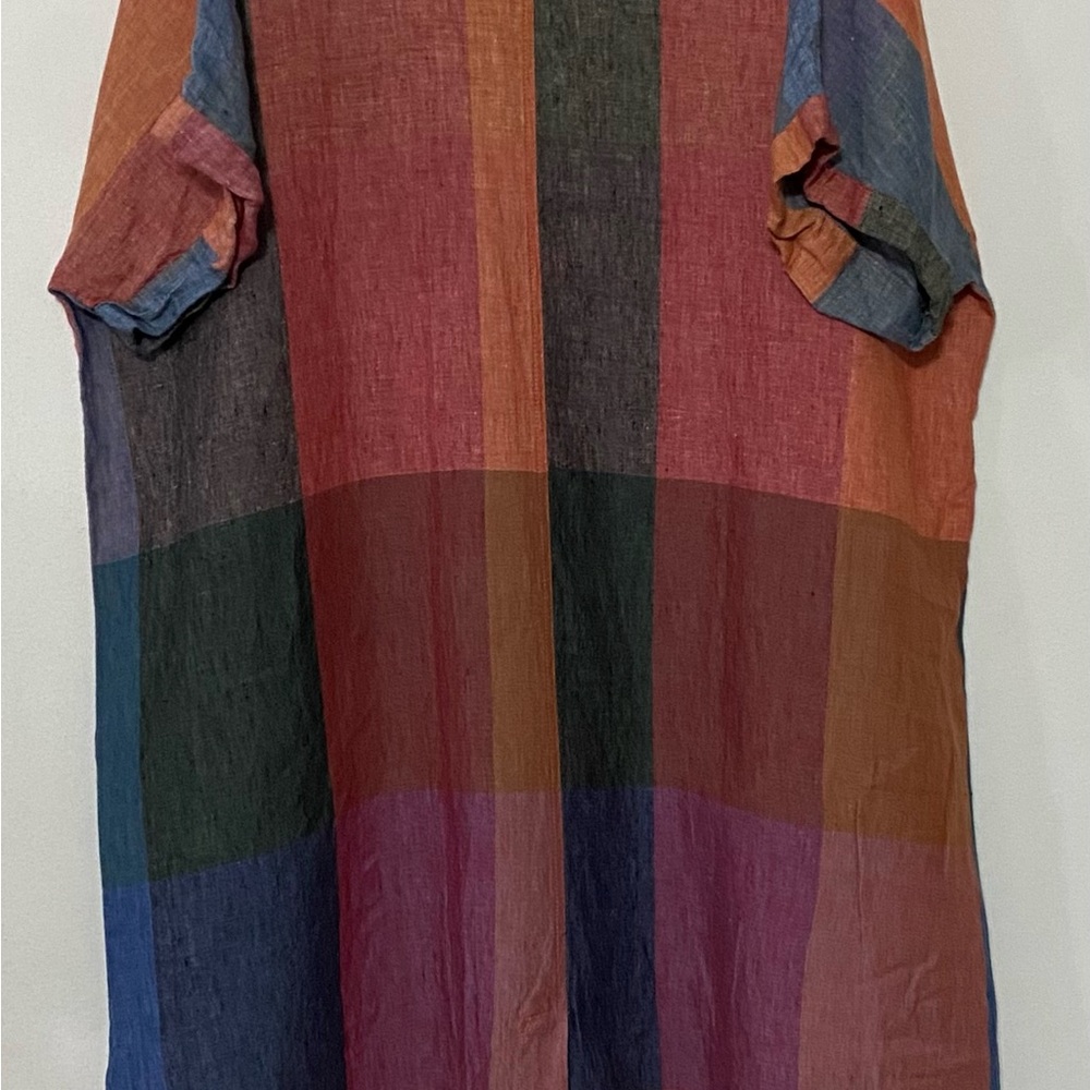 Alembika Patchwork Linen Multicolor Plaid Women's… - image 2